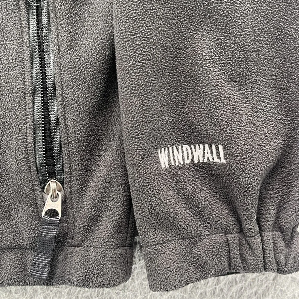 North Face Windwall Jacket Youth Boys Small Black Fleece Outdoor Gorpcore Preppy